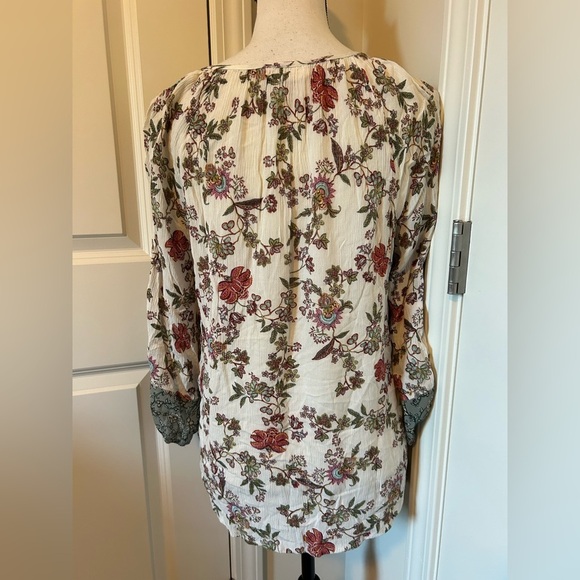 Floral peasant blouse tunic - Picture 7 of 8